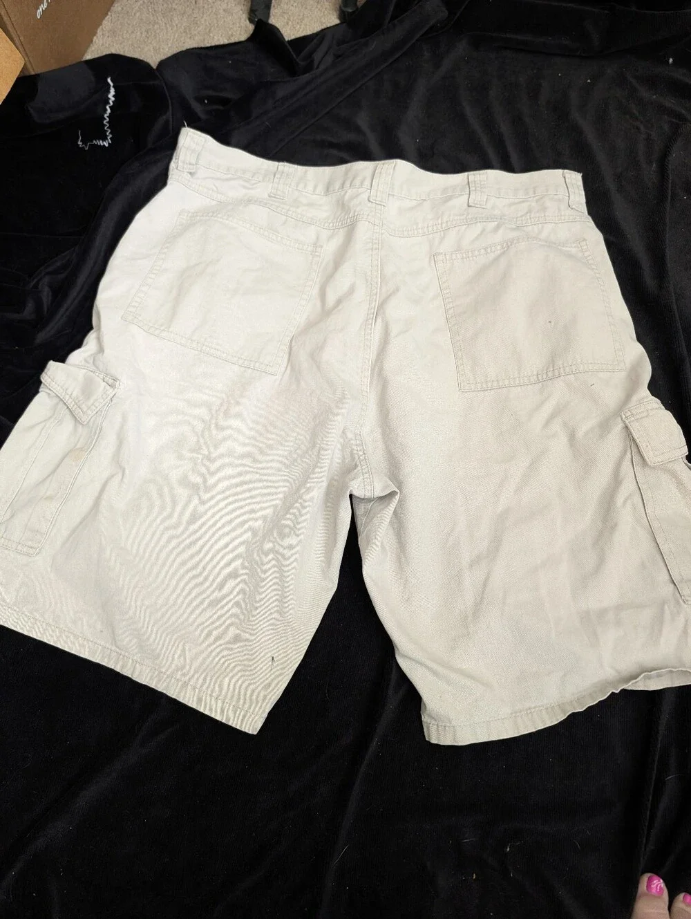Men's Cargo Shorts - Beige Lightweight Casual